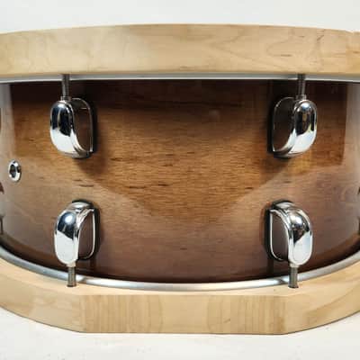 Tama LMP1465FSEN S.L.P. Studio Maple Snare, 14" X 6.5", Sienna Lacquer Finish, Wood Hoops image 4