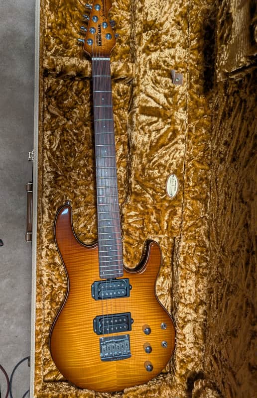 Ernie Ball Music Man Silhouette 20th Anniversary Model 2006 - Caramel Burst image 1