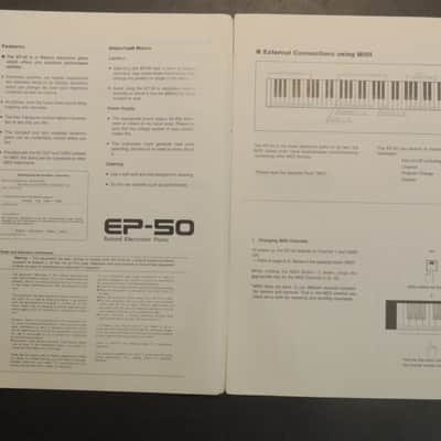 Roland EP-50 Owner's Manual [Three Wave Music] image 2