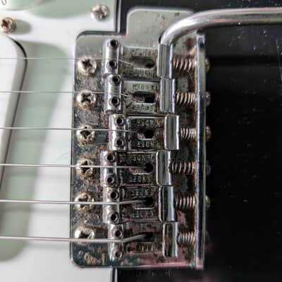 Vintage Fender 007-5123-049 American Standard Stratocaster Bridge Saddles (6) 1990s - Chrome - from MIM strat Relic’d OLD Real aged by years image 9