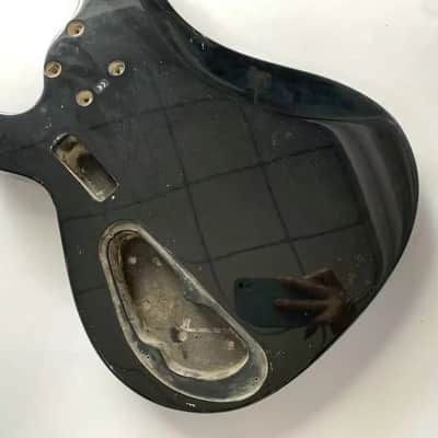 Black Harley Benton 4 String Electric Bass Body with Quilted Maple Top image 6
