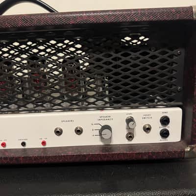 Soldano SLO-100 C3 Amps Clone, Burgundy Snakeskin, White Grille, Excellent image 14