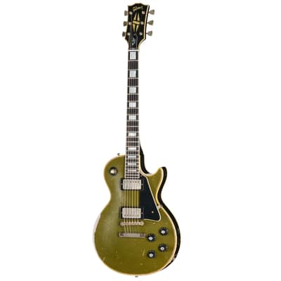 NEW! Gibson Custom 1968 Les Paul Custom Reissue - Olive Drab/Ebony Murphy Lab Heavy Aged - Authorized Dealer - Pre-Order image 3