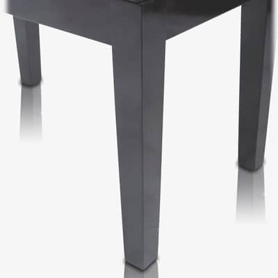 GRIFFIN Adjustable Piano Bench (ErgonomicPRO-X Series) – Black Solid Wood Frame, PU Leather Cushion, Antique Style with Sheet Music Storage for Musicians & Vanity image 7