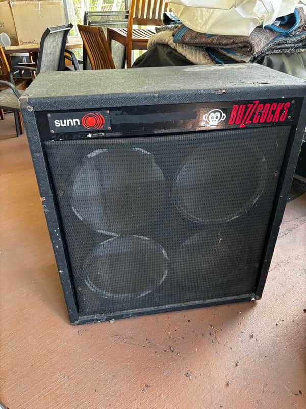 Sunn 412L speaker cabinet Late 70’s to 80’s - Black Tolex imagen 1