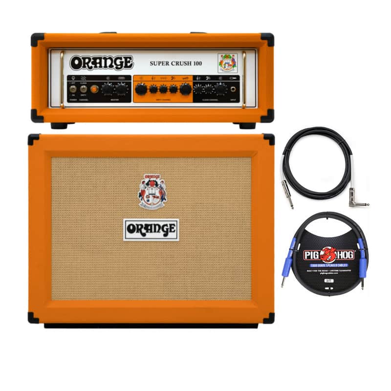 Orange Amps Super Crush 100W Amp Head w PPC212OB 120W 2x12in