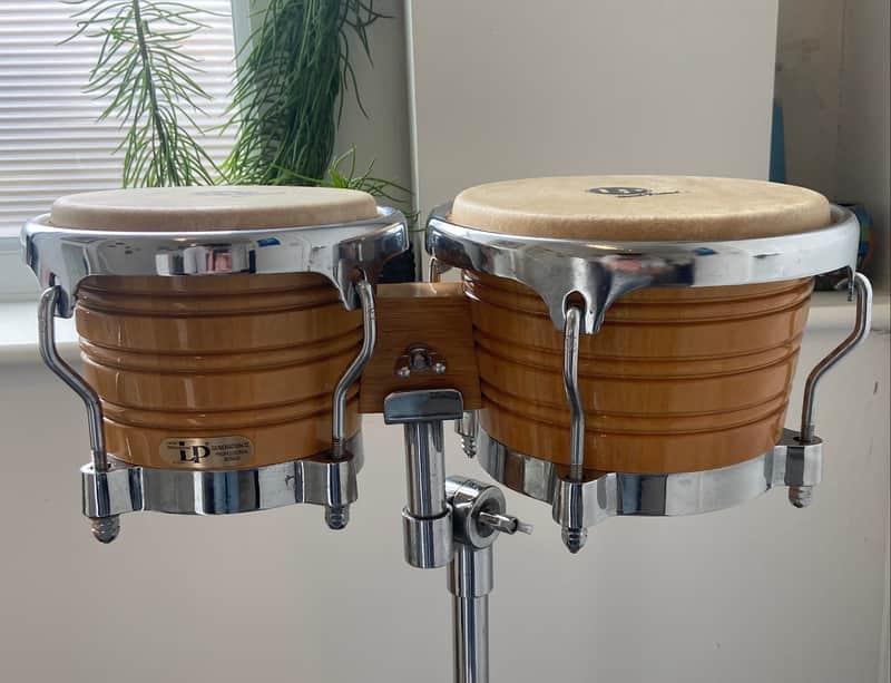 L.P. Latin Percussion Generation II Bongos & Chrome Stand (L.P.) image 1