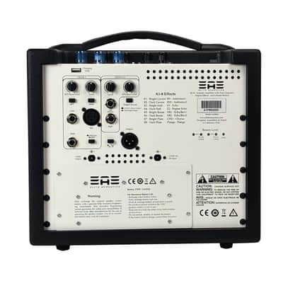 Elite Acoustics EAE A1-8 Compact Rechargeable 80W Acoustic Amplifier with 3 Chan/LFP Battery Painted Black image 5