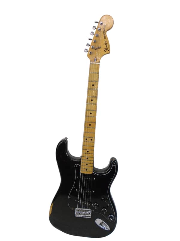 Vintage 1978 Fender Stratocaster Hardtail Electric Guitar, Maple Fingerboard, Black image 1