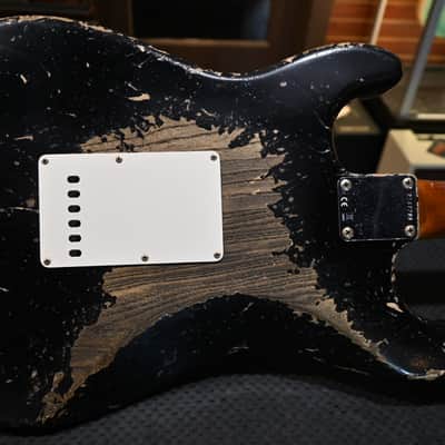Fender Custom Shop 1965 Stratocaster Super Heavy Relic - Aged Black #7288 image 10