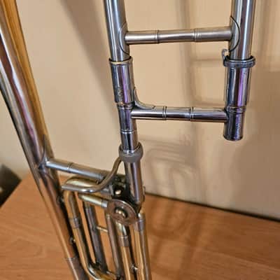 Leningrad Trombone F-Attachment USSR Soviet Musical Wind Instrument Trombon Vintage and Rare image 3