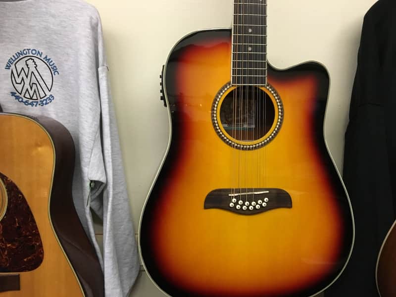 Oscar Schmidt OD312CE-TS 12-String Dreadnought w/ Electronics Tobacco Sunburst image 1
