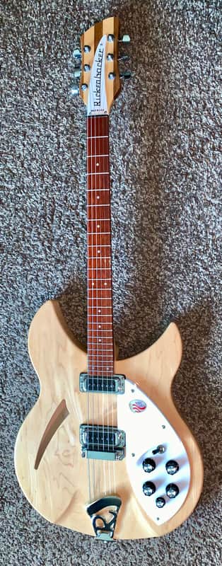 2019 Rickenbacker 330 maple glo electric guitar made in the usa ohsc image 1