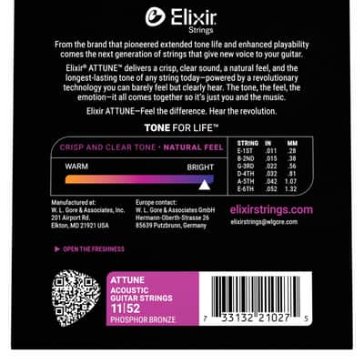 ELIXIR 21027 ACOUSTIC PHOSPHOR BRONZE ATTUNE image 2