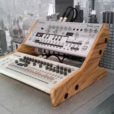 Roland Boutique Solid Oak Dual Stand MK2 from Synths And Wood image 2
