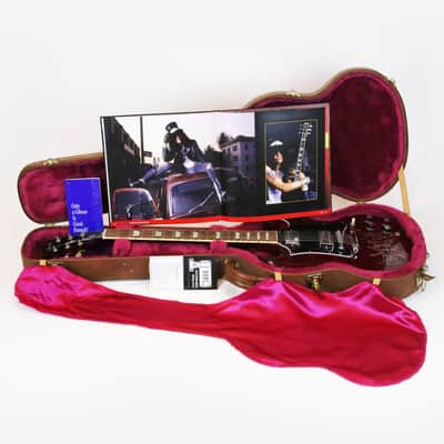 1999 Gibson SG Standard Vintage Reissue Cherry Red Electric Guitar Guns N’ Roses Signed by Slash Signature with Caricature Drawing & Brown TKL Hard Case image 2