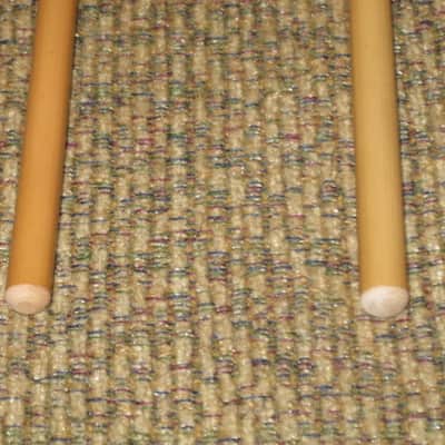 ONE pair new old stock Innovative Percussion James Ross IP905 BRIGHT XYLOPHONE / GLOCKENSPIEL / BELL Mallets, 1 and 1/8" Rust Round Ball (head), Rattan Handle, BRIGHT = produce a lighter sound with higher overtones image 8
