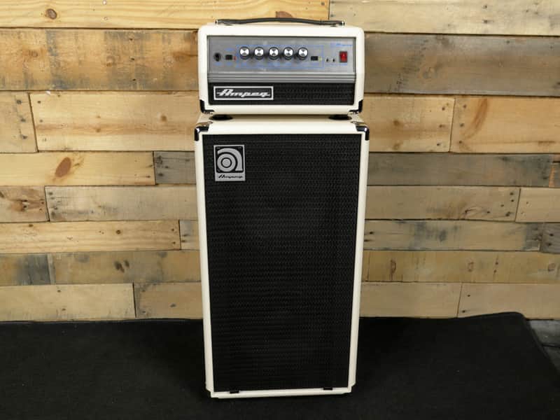 Ampeg Limited Edition SVT Micro VR 200W Bass Amp Head & SVT-210AV 2x10" Micro Bass Cabinet White "Excellent Condition" image 1