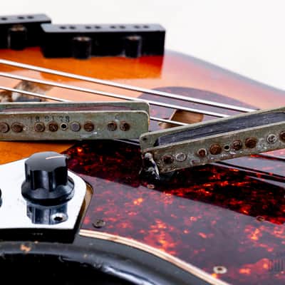 1973 Fender Jazz Bass Sunburst Vintage Electric Bass Guitar, Alder Body w/ Case image 19