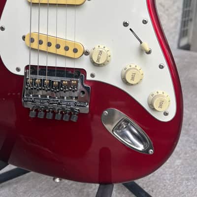 1987 Fender Made in Japan Stratocaster Kahler tremolo- Red Sparkle image 7