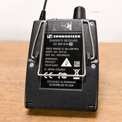 Sennheiser EK 300 IEM G3 Wireless Bodypack Receiver G Range: 566-608 MHz image 3