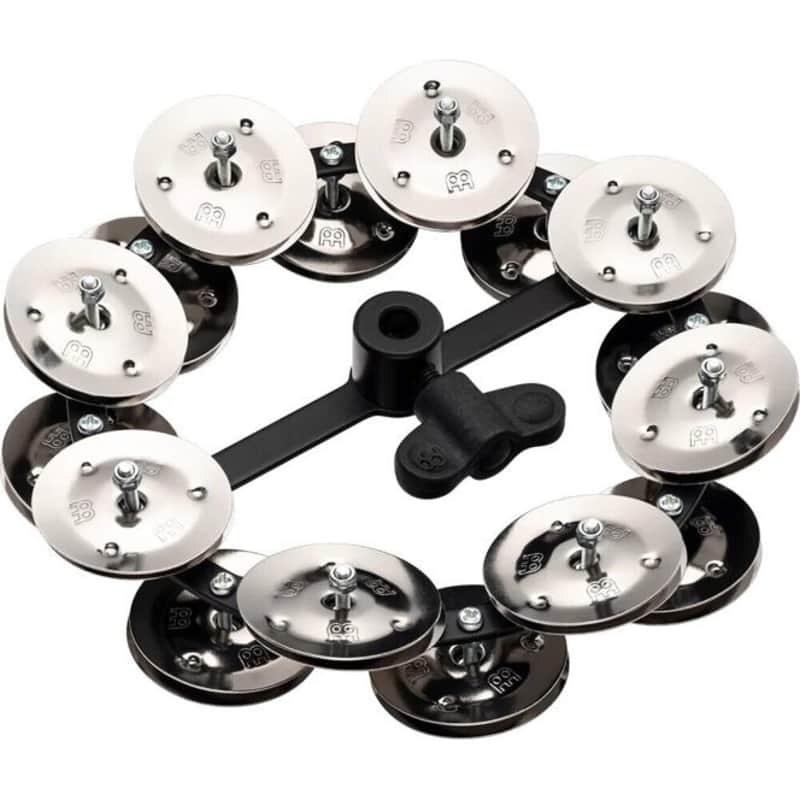 Meinl Headliner Series Double-Row Steel Hi-Hat Tambourine HTHH2BK image 1