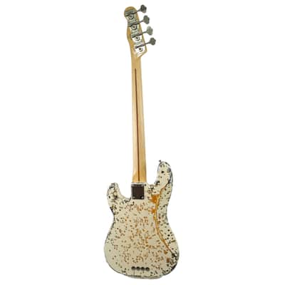 1993 Fender Custom Shop ‘50s P/J Precision Jazz Bass Olympic White Relic image 4