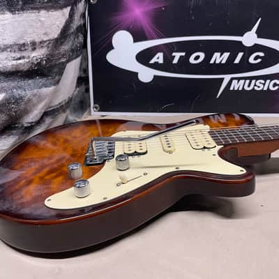 Godin Solidac Piezo HSH Electric Guitar - Standard and Piezo Outputs - 2002 Quilted Maple Top image 7