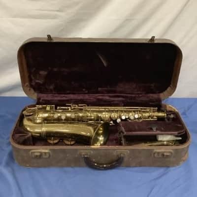 Pan America alto saxophone in case. USA. Vintage. Brass. Very good condition image 13