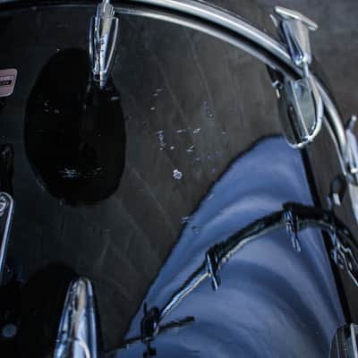 Yamaha Tour Custom Double Bass Drum Set (1985–1988) – Made in Japan – Solid Black image 13