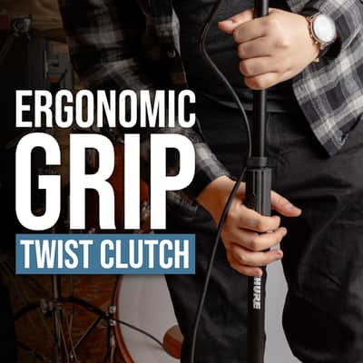 B-Stock Shure by Gator Round Base Mic Stand with Standard Height-Adjustable Twist Clutch and 12" Base; (SH-RBMICSTAND12) image 5