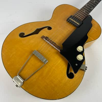National 1120 Archtop 1950s Nice 16" Maple Body ,  with Factory Pickup, Hardshell case and Cable image 1