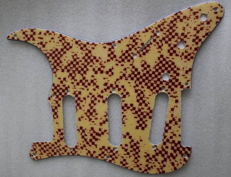 "Grid" Design Strat Pickguard,fits Fender 57' Strat,#V001 image 1