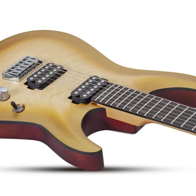 Schecter Omen Extreme-II guitar in Gold Rush image 9