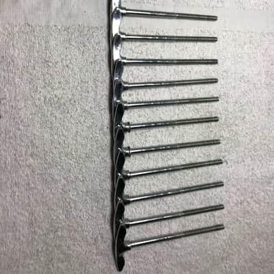 Unbranded T Handle Bass Drum Tension Rods (13) 4", 1.0 Metric Threading 1960's - Chrome Plated image 1