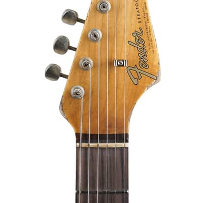 Fender Custom Shop '65 Stratocaster Super Heavy Relic Tahitian Coral Over Sunburst image 3