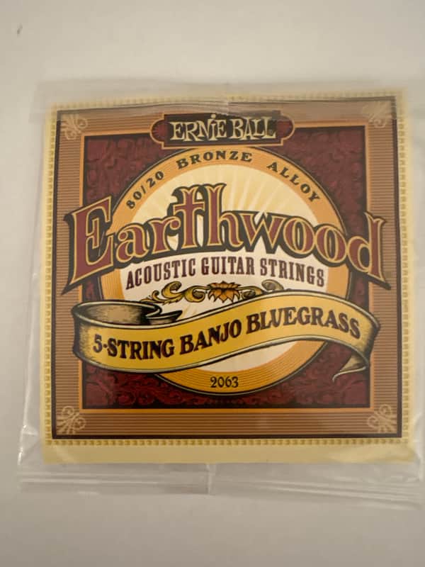 Ernie Ball 2063 Earthwood 80/20 Bronze 5-String Banjo Bluegrass Strings (9-20w) 2010s - Bronze image 1