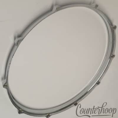 *Milestone 14" Die-Cast Snare/Tom Drum Rim 10Lug Batter Hoop Vintage 70s Tempus* image 3