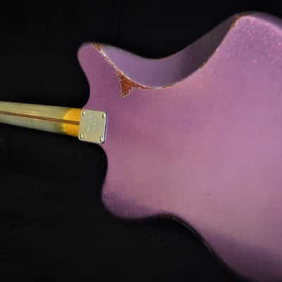 American Fender Jazzmaster Limited Edition Custom Heavy Relic Nitro Purple Sparkle image 8