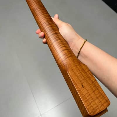 Bone nut Suhr Round-head stainless steel Roasted flame Maple Electric Guitar Neck 22 frets hole 10mm 12in image 9