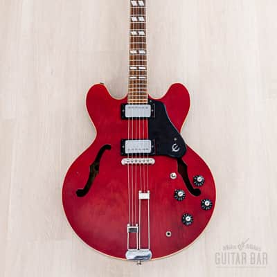 1981 Epiphone Riviera Vintage Semi-Hollow Guitar Cherry w/ Maxon Humbuckers, Japan Matsumoku image 2