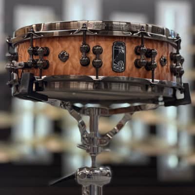MAPEX BPDLMH4460LPW BLACK PANTHER DESIGN LAB VERSATUS 14X4.58" SNARE DRUM PEACH BURL BURST image 4