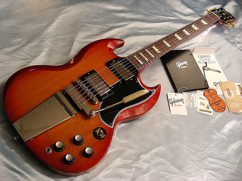 2011 Gibson SG Les Paul Standard Maestro Limited Red Burst Finish