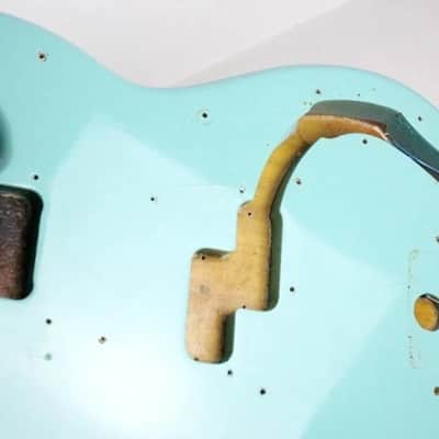 1976 Fender Precision Bass BODY Seafoam Green/Blue ~PRO Re-Fin~ Early-CBS USA 1970s image 15