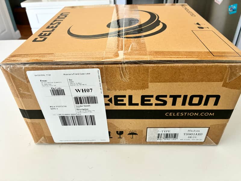 Celestion T5901 V-Type G12 12" 70-Watt 8 Ohm Replacement Speaker 2010s - Gold - New Factory Sealed image 1