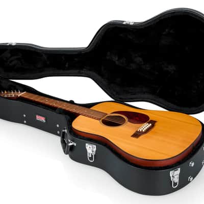 Gator Cases Hard-Shell Wood Case for 6 or 12 String Acoustic Dreadnought Guitars (GWE-DREAD 12) image 5