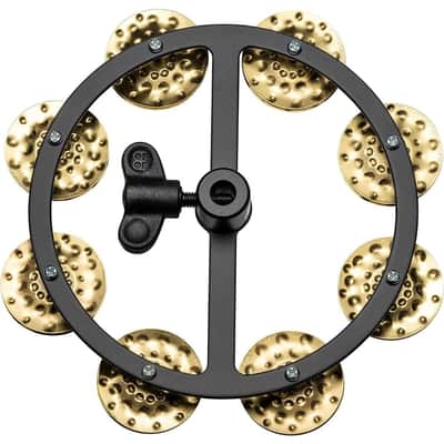 Meinl Headliner Hi Hat Tambourine 5" w/Hammered Brass Jingles 1-Row Black image 3