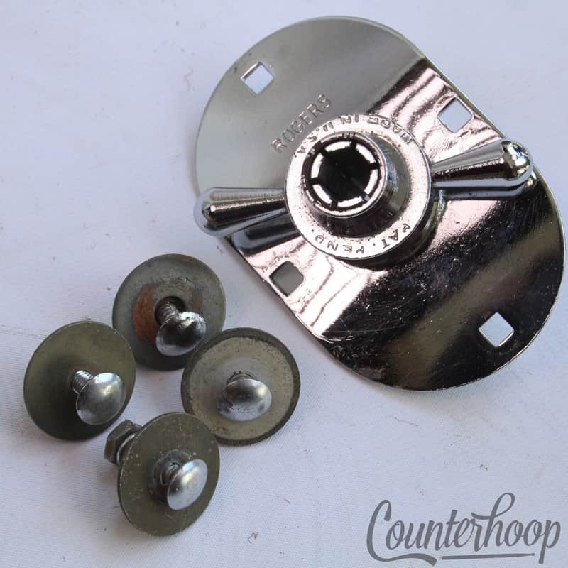 *Rogers Swivomatic Bass Drum Tom/Cymbal Arm Straight Mount Machined Collet Post* image 1
