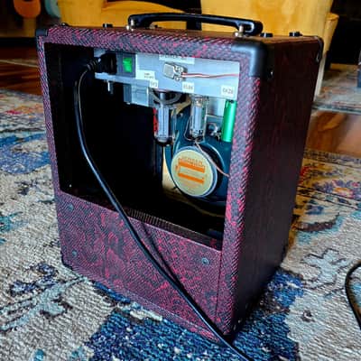 Hunter Amplifiers - Stingray - 4-watt Tube Combo - 8" Speaker - Red Snakeskin image 5