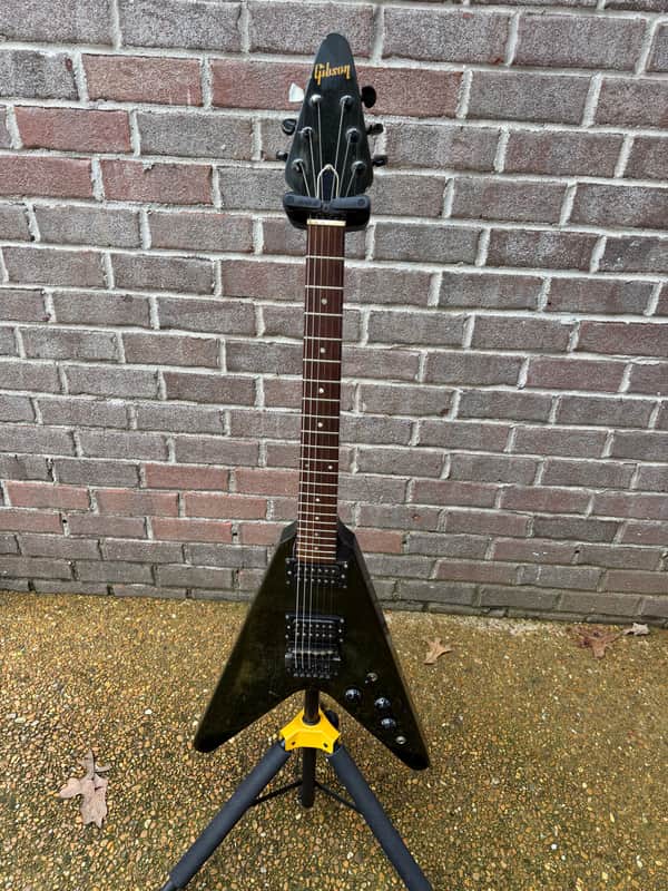 Gibson Flying V I with Kahler Vibrato and Offset Knobs 1981-1988 - Ebony